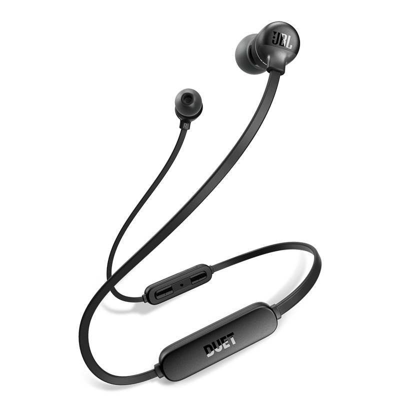 JBL DUET MINI2 入耳式无线蓝牙耳机 磁吸线控 超长续航 运动游戏 线控耳麦 曜石黑
