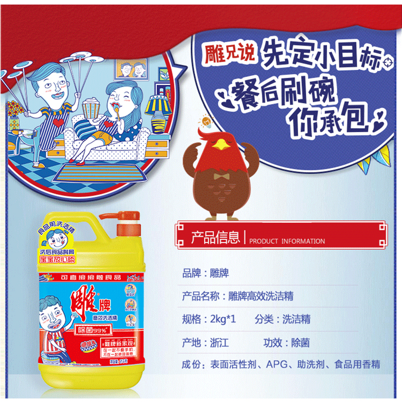 雕牌高效洗洁精（6910019420000）2KG高清大图