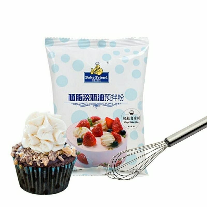淡奶油粉 易打发蛋糕材料裱花植物奶油蛋挞家用烘焙原料淡奶油 淡奶油粉1包(买2包送刮刀一个)