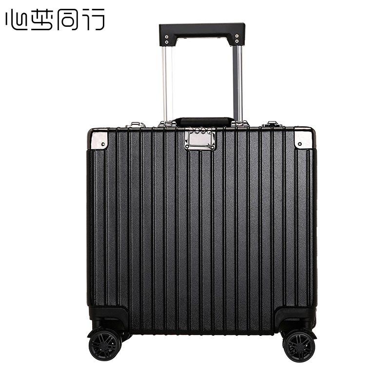 心梦同行拉杆箱网红铝框行李箱 18寸登机箱 免托运旅行箱 万向轮密码箱 0134/个高清大图