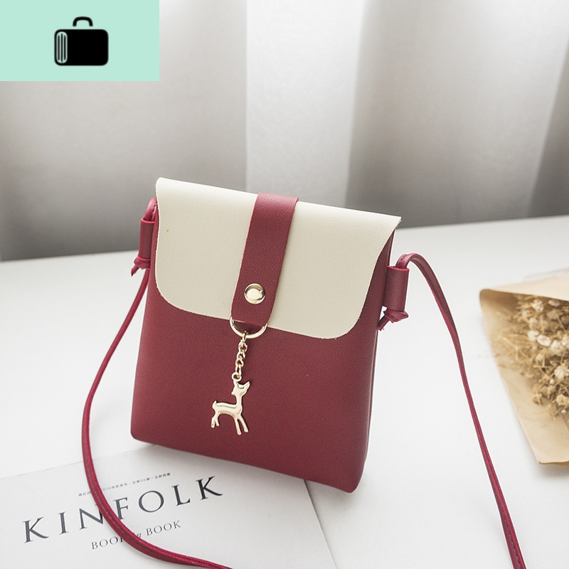 女生斜挎包包韩版时尚手机包女新款单肩包学院网红零钱手提小方包NEW LAKE女士钱包/卡包高清大图