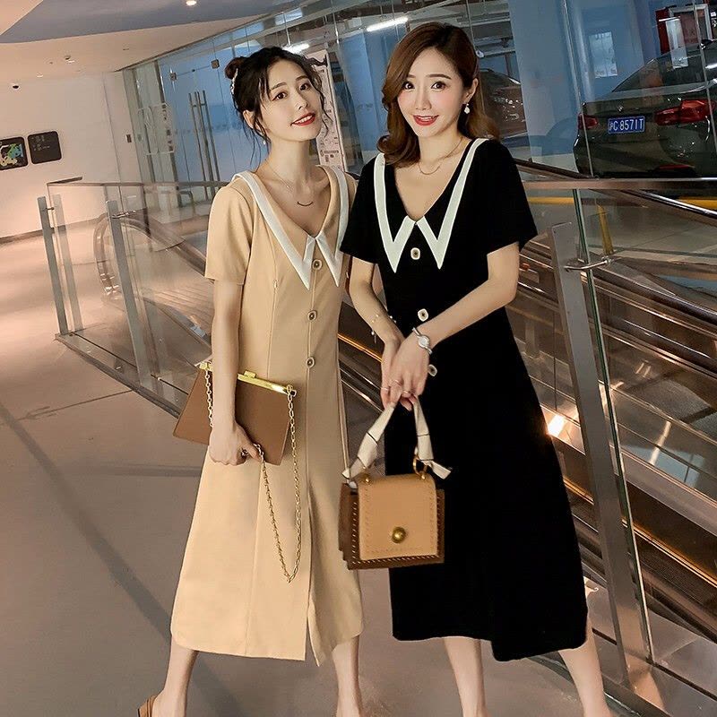 迪鲁奥（DILUAO)哺乳衣外出夏宽松孕妇装夏装外出2021新款孕妇连衣裙中长款时尚潮妈孕妇裙子夏季透气图片