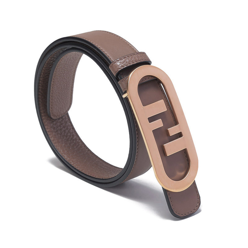 fendi芬迪男士皮革fendiolock板扣式双面皮带腰带3cm7c0475ah8x