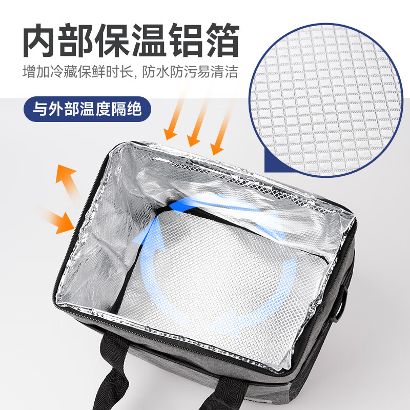 保温袋手提加厚饭盒袋子大容量便携便当包33*25*27CM高清大图