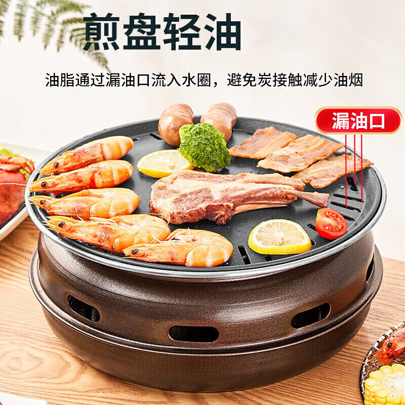 尚烤佳煎烤炉分离设计通风助燃全身水洗一炉多用磨砂褐SKJ-251高清大图