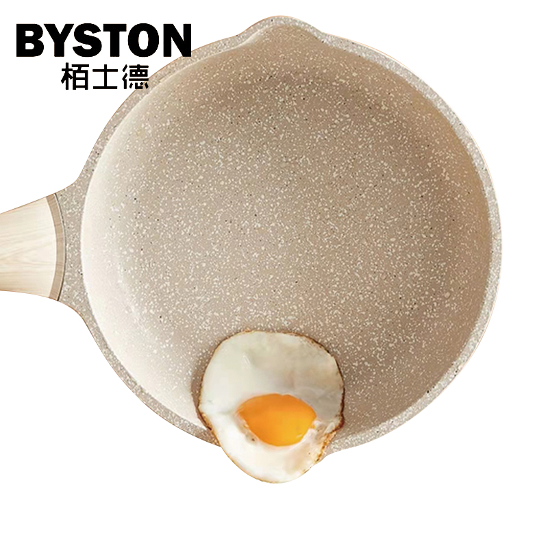 栢士德BYSTON铝合金克丽普不沾煎锅 燃气炉微波炉通用煎锅24CM BST-1040高清大图