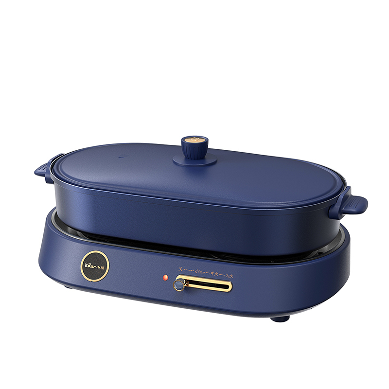 小熊bear电火锅多功能锅电烧烤锅料理锅烤肉锅家用电热火锅煎烤涮一体