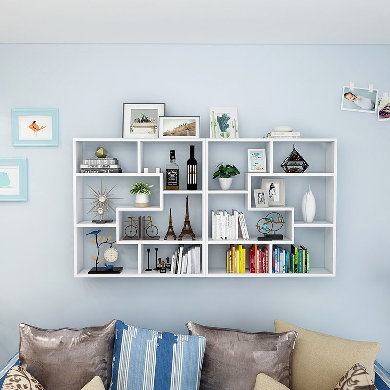 工匠时光墙上置物架简约客厅壁挂创意书架酒架家用墙壁装饰收纳架挂墙