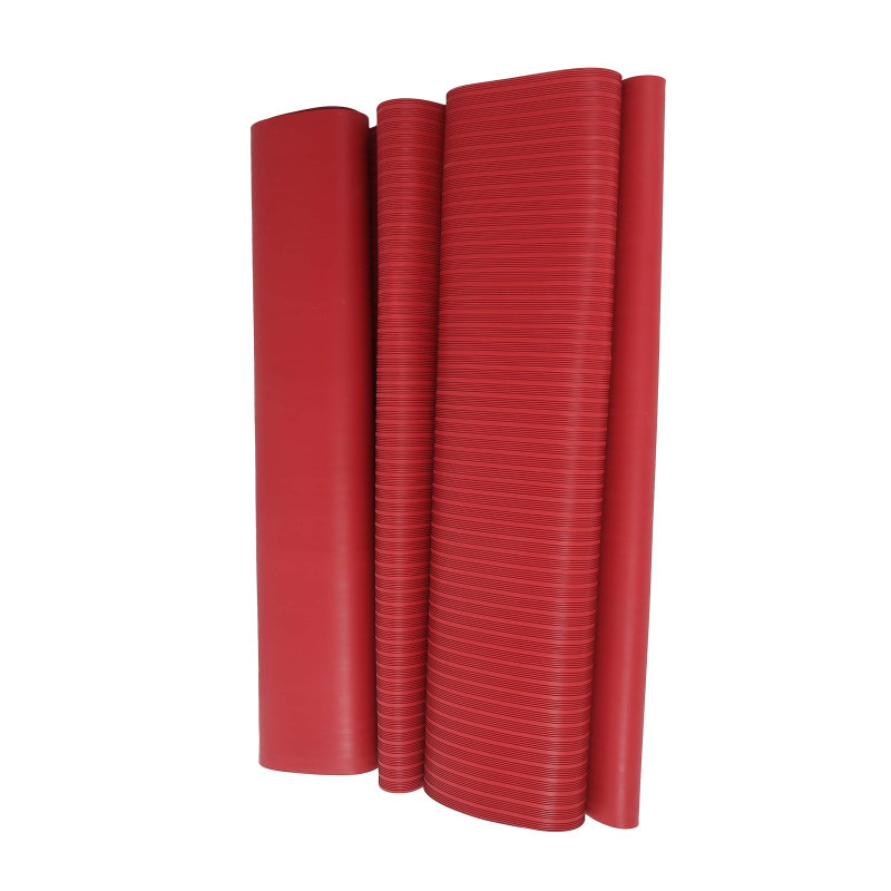 典虎 绝缘胶垫 红色条纹 10kv 5米*1米*5mm 卷高清大图