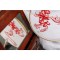 彼岸花宫扇工艺扇流苏白色曼陀罗花绣花长柄扇汉服团扇古