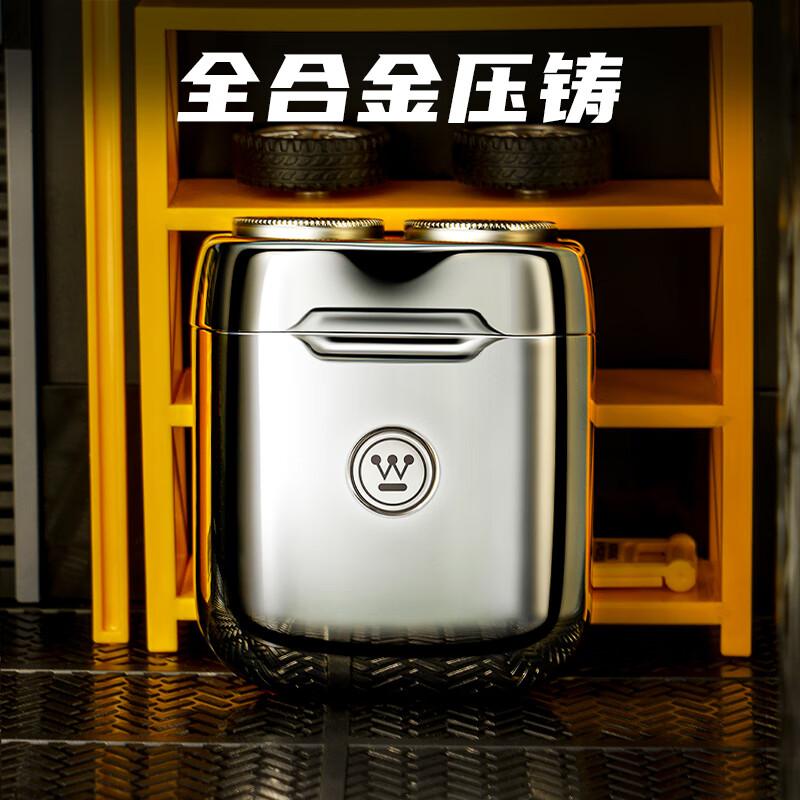 西屋男士电动MINI剃须刀全合金便携刮胡刀旋转式迷你款胡子刀送男朋友老公爸爸生日礼物 MINI[电镀银]高清大图