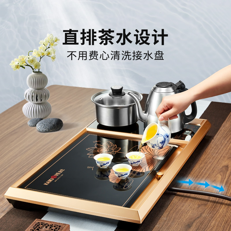 金灶 L-510 玻璃茶盘茶海托盘沥水盘功夫茶茶具套装全自动一体家用高清大图