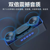 手机无线蓝牙音响低音炮蓝牙音箱大音量语音播报器电脑小音响 蓝色