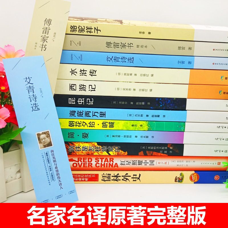 初中名著全套[12本] 12册初中生推荐名著中学生阅读书爱看的课外书骆驼祥子海底两万里