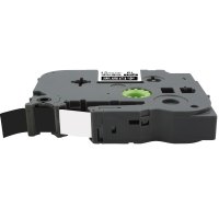 艾洁 标签带12mm黑底白字PL-335 适用兄弟 PT-1010;1100CH;TZe-335标签机色带
