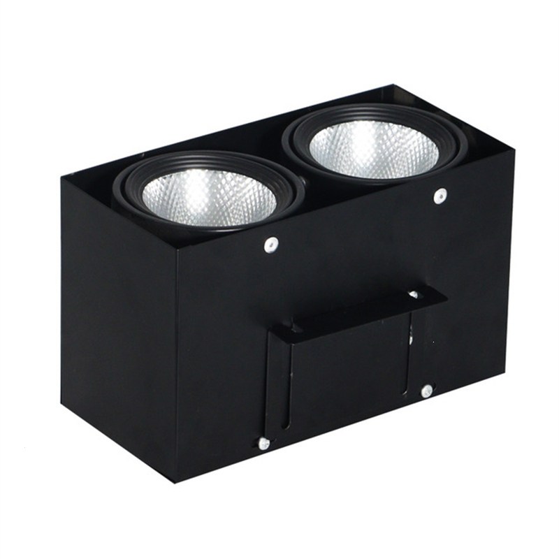 温特雷特铝方通吊顶专用led灯方形方通双头明装格栅筒灯射灯cob商用斗