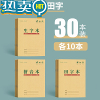 绿彩虹光生字本一年级小学生拼音田字格本幼儿园本子全国标准统一作业本专用拼习本汉语写字本二年级语文数学拼田练习 [30本]