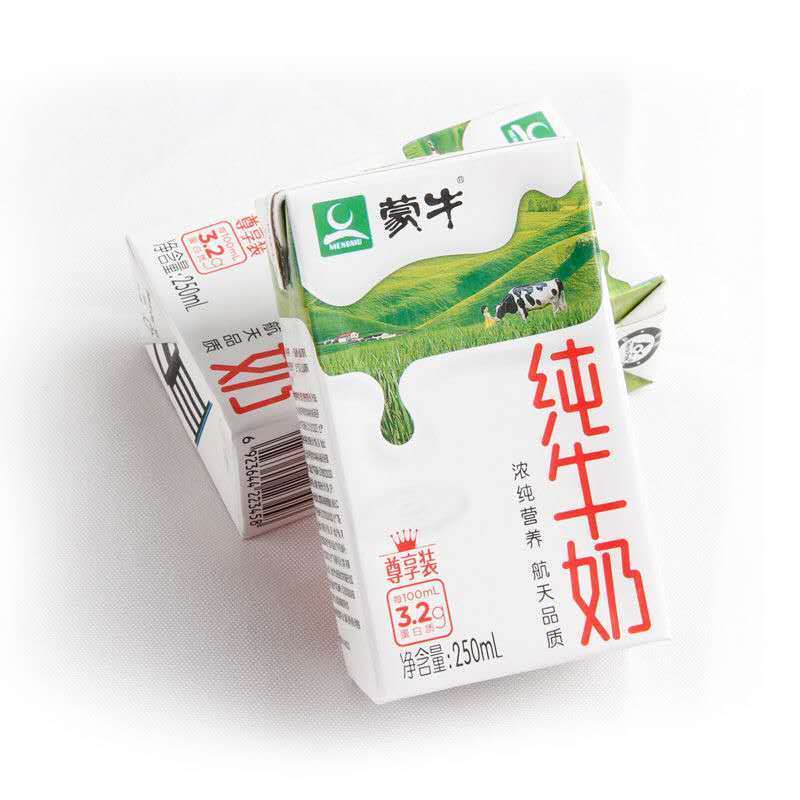蒙牛(MENGNIU) 纯牛奶利乐包250ml×24包