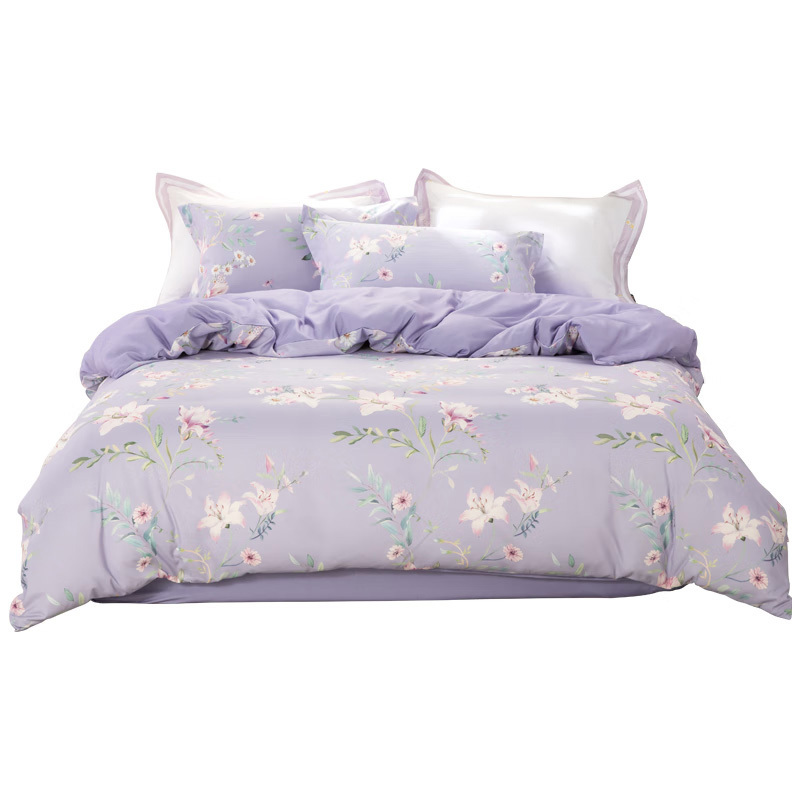 多喜爱床品套件纯涤磨绒美眠康云梦花都四件套203*229cm