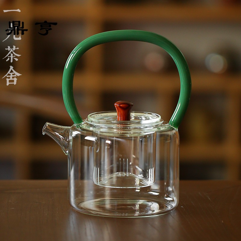 鼎亨 手工耐热玻璃养生煮茶壶 煮茶器 烧水壶 茶壶 功夫茶具 家用