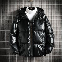 BaLuoShang羽绒棉服男棉衣潮牌加厚加绒棉袄潮2020年冬季大码短款亮面厚外套风衣