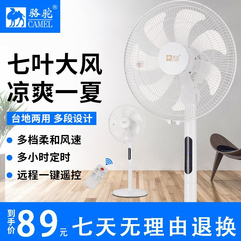 骆驼 电风扇家用台式落地扇立式电扇静台扇学生冷风扇