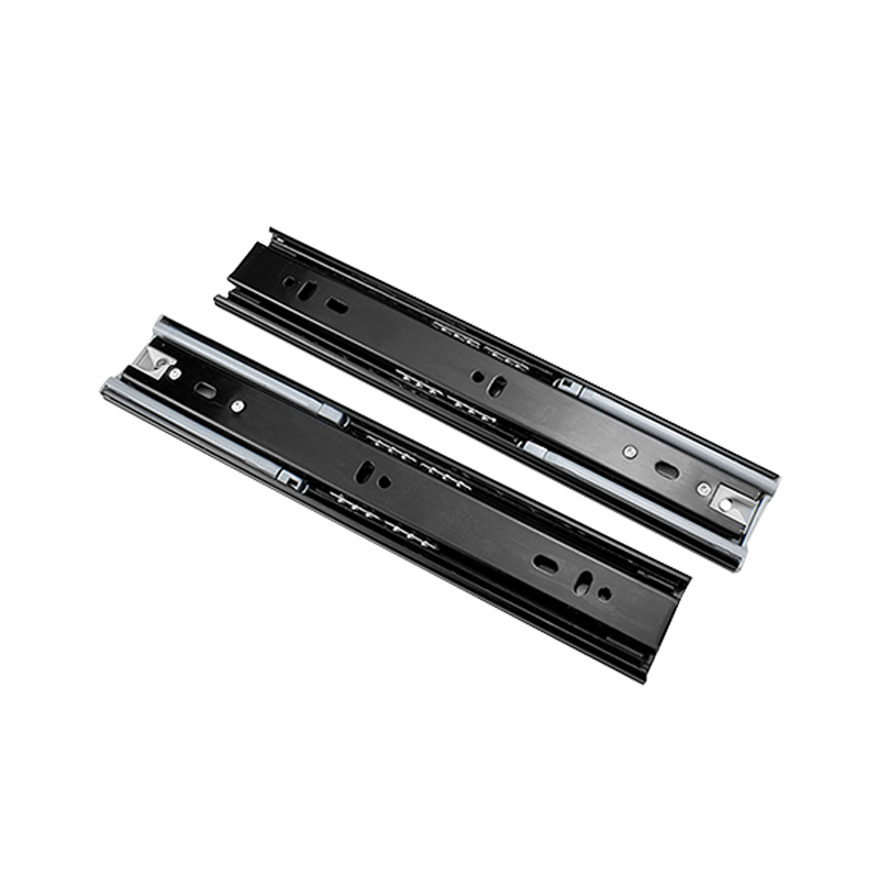 鸣扬一赫 抽屉滑道 黑钢/8寸20cm/三节/阻尼缓冲款 副