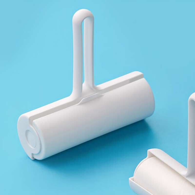 茶花粘毛器可撕式黏纸卷纸自带手柄带盖防灰防粘215004高清大图