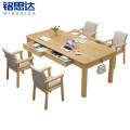 铭思达长桌学习桌一桌四椅1.8米套
