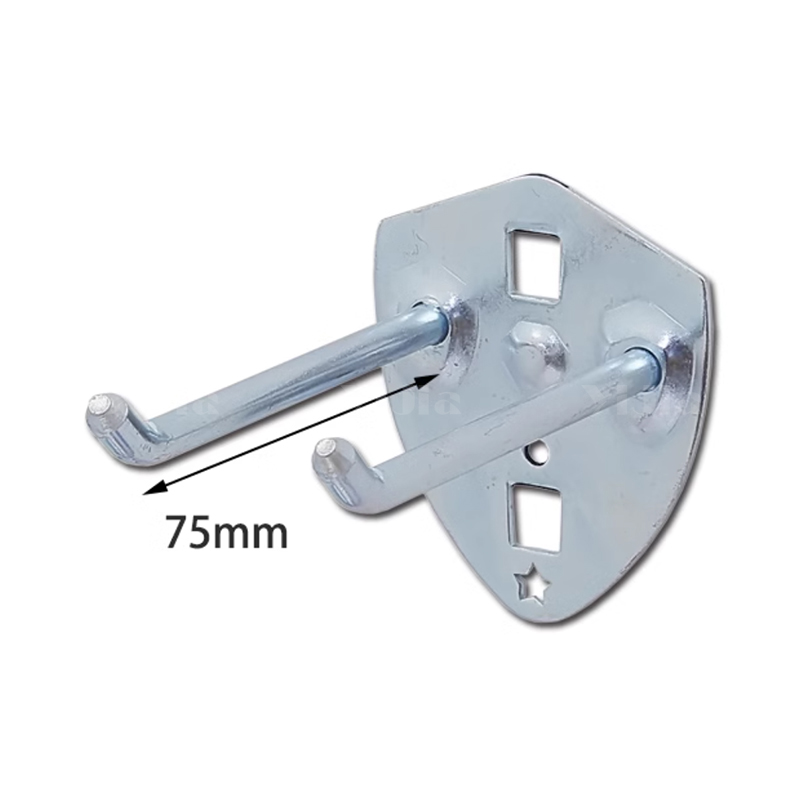 翌嘉 YJ4121122工具收纳墙挂板挂钩 双斜挂钩 75mm高清大图