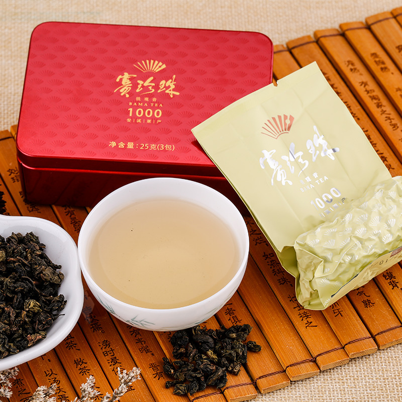 八马茶叶 迷你赛珍珠1000 安溪浓香型特级铁观音乌龙茶 小礼盒装25g*2盒