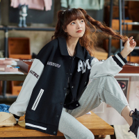 [2.5折价110元]唐狮新款棒球服外套女春秋季美式复古百搭夹克炸街女短外套
