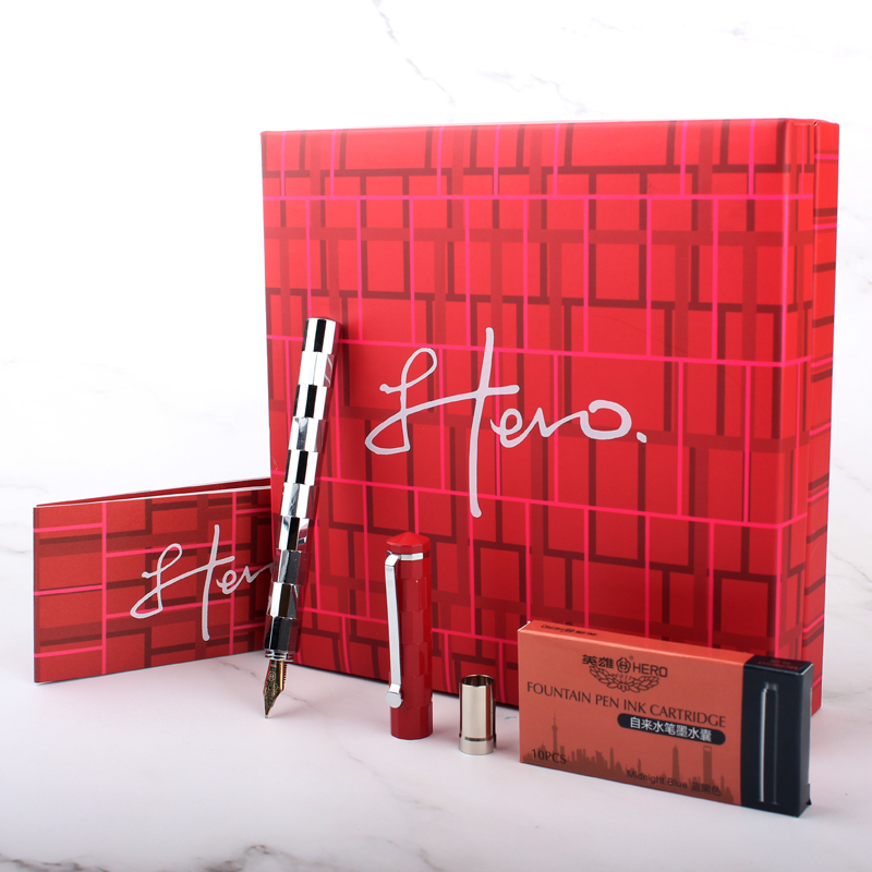 HERO/英雄钢笔简约墨水笔礼盒套装 女男士礼物送礼商务办公学生可定制logo