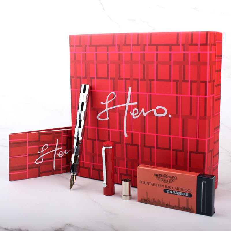 HERO/英雄钢笔简约墨水笔礼盒套装 女男士礼物送礼商务办公学生可定制logo图片