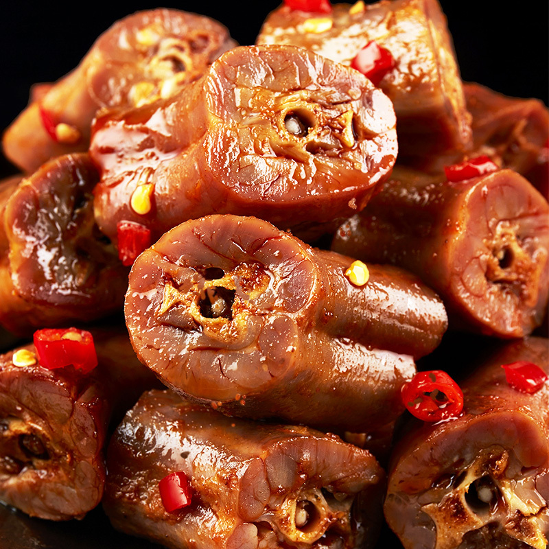 [第二件减2元]比比赞卤鸭脖[香辣味]150g(内含10包)小包袋装辣味熟零食解馋小吃网红休闲卤味即食品鸭肉
