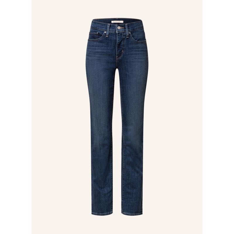 Levi’s女士直筒塑形弹力牛仔裤修身显瘦微喇五口袋zip飞拉什