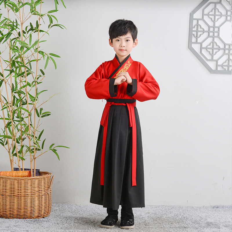 灿杨唐装 民族服装 舞台服装 中式服装儿童古装汉服中国风小孩三字经舞台表演服男女书童服国学演出服装 价格图片品牌报价 苏宁易购伊悦服饰鞋帽专营店