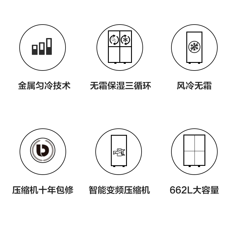 三星(SAMSUNG)RF66M9092S8 十字对开门662升冰箱 变频风冷无霜(梦幻银)