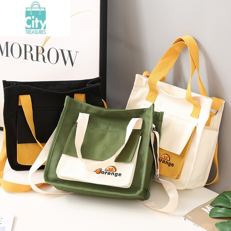 bangdou韩版ins日系帆布包女单肩百搭原宿学生上课装书包森系手提斜