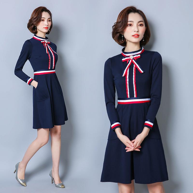 女装2017新款潮 欧洲站欧货秋款爆时尚韩版御姐风2018冬装连衣裙