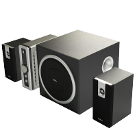 漫步者(EDIFIER)C2 多媒体2.1声道+功放电脑音箱 木质低音炮音响 黑色
