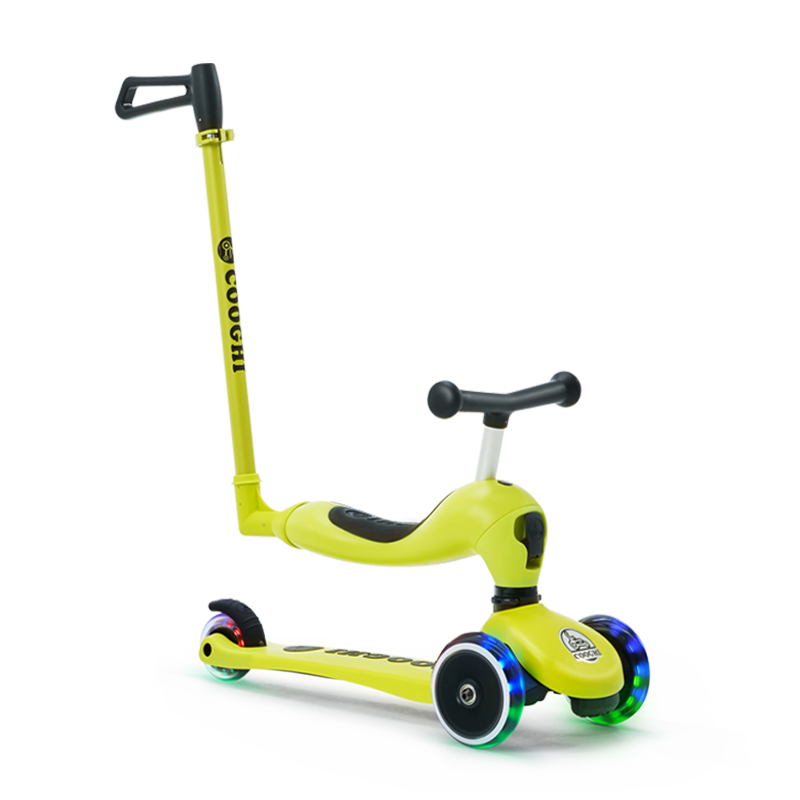 酷骑cooghi滑板车儿童三轮可调节座椅把手高三合一度28岁滑步车v3遛溜