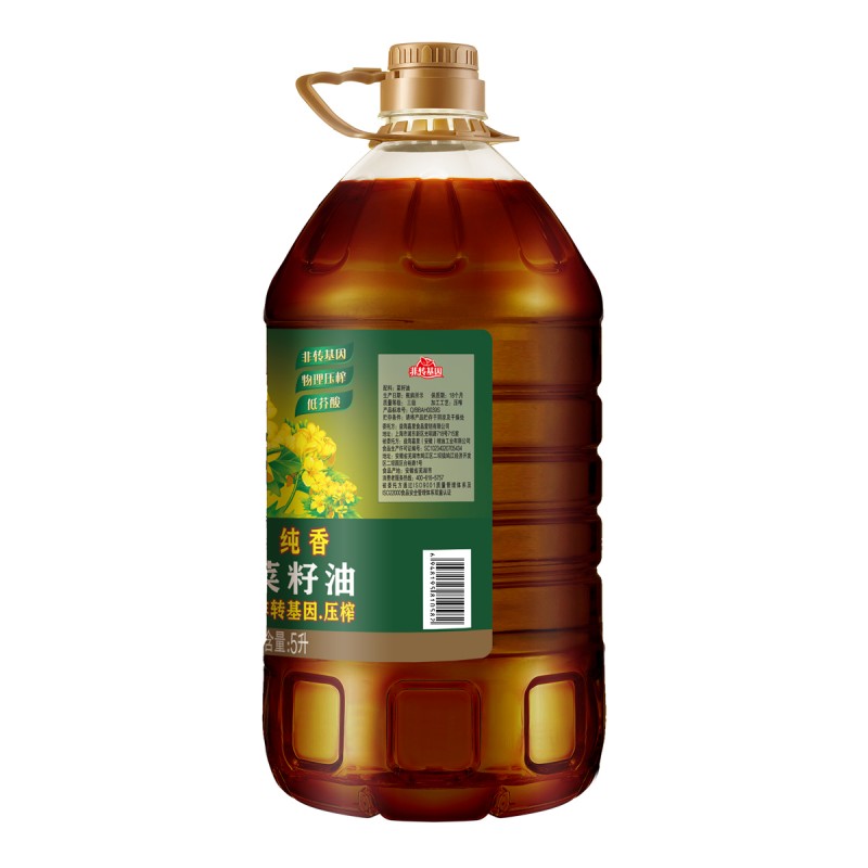 香满园纯香非转基因菜籽油5升高清大图