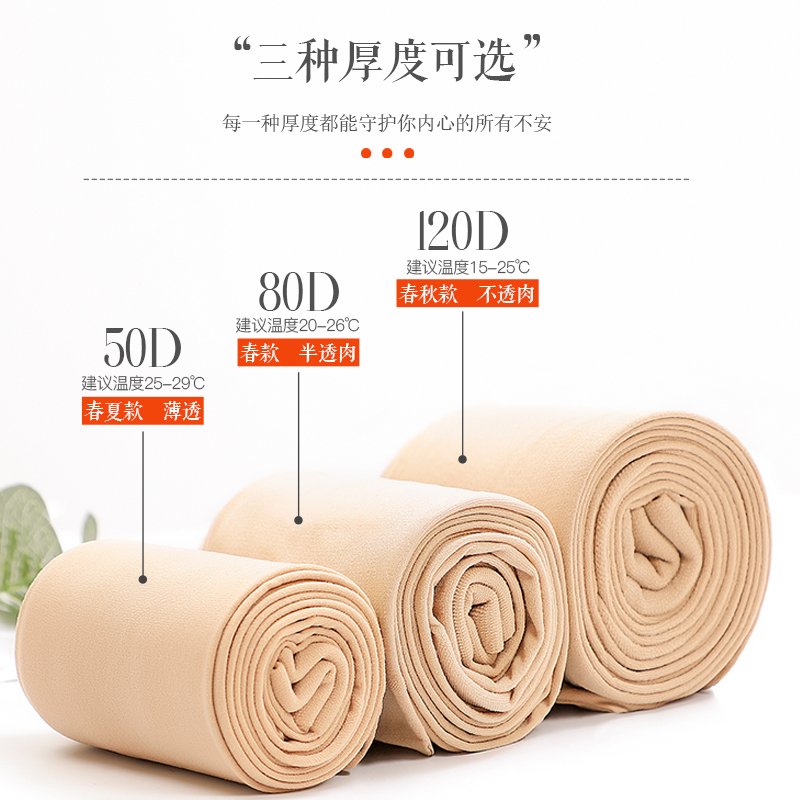 浪莎丝袜女春秋款薄款打底裤中厚光腿神器肉色防勾丝天鹅绒连裤袜高清大图