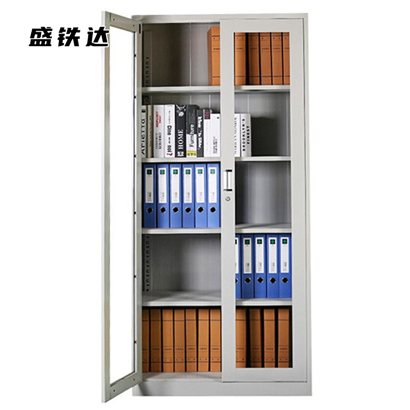 盛铁达 铁皮文件柜办公柜通玻柜 850*390*1800mm STD-WJG1016 个高清大图