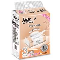 [2件起售]洁柔抽纸Face3层135抽百花香面巾纸餐巾纸可湿水纸巾抽纸实惠家庭装 3包/提