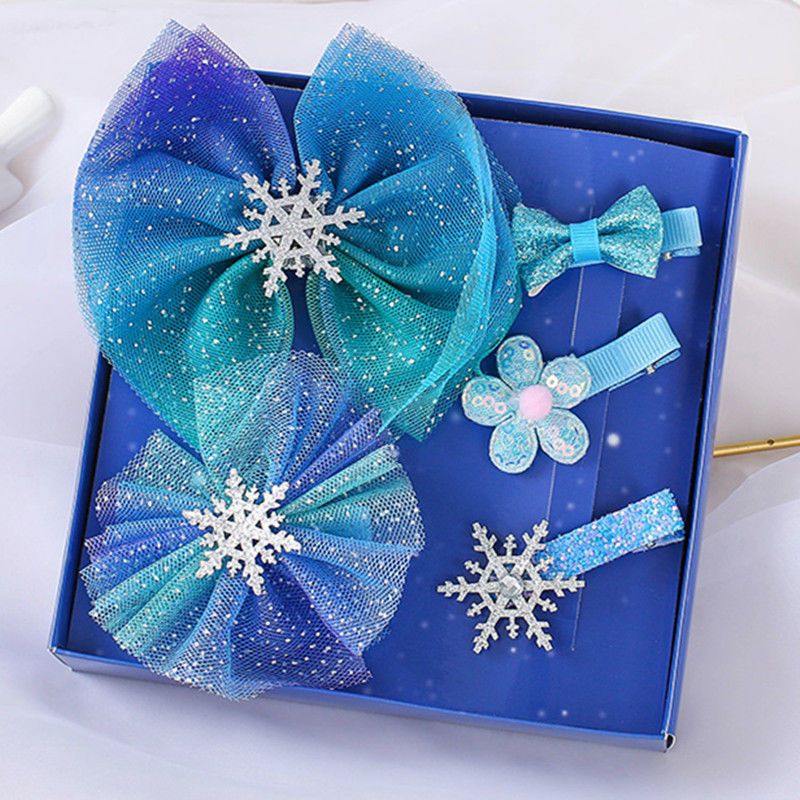 儿童皇冠冰雪奇缘假发辫子公主造型发卡发箍艾莎头饰女童爱莎发饰蓝色