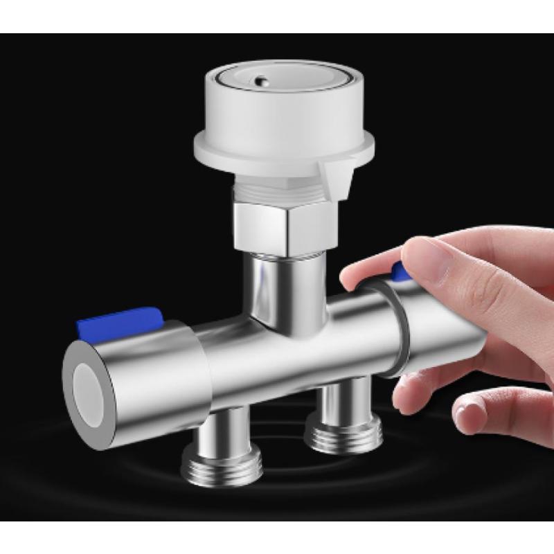 洗衣机水龙头一分二转接头一进二出进水管三通阀进水口分流分水器--B3款：180°三通（洗衣机接口+洗衣机接口）