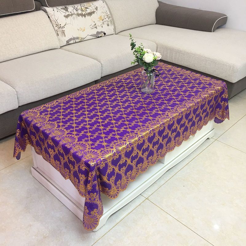欧式pvc烫金餐桌布茶几桌布电视柜台布防油防烫免洗桌布餐厅桌布