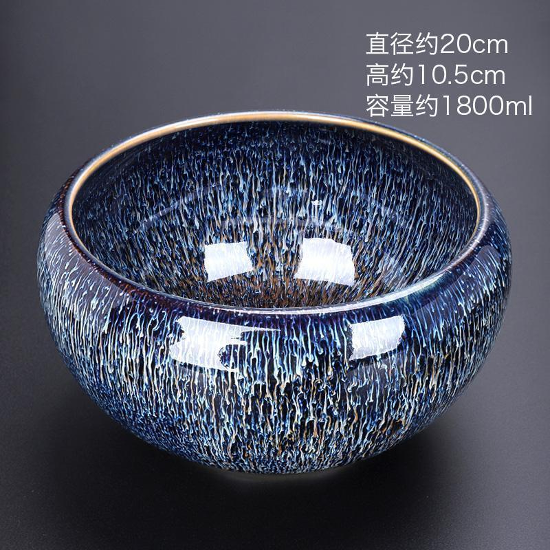 家柏饰(CORATED)曜变仿古茶洗陶瓷大容量家用杯洗拉丝水盂功夫天目釉茶具Z